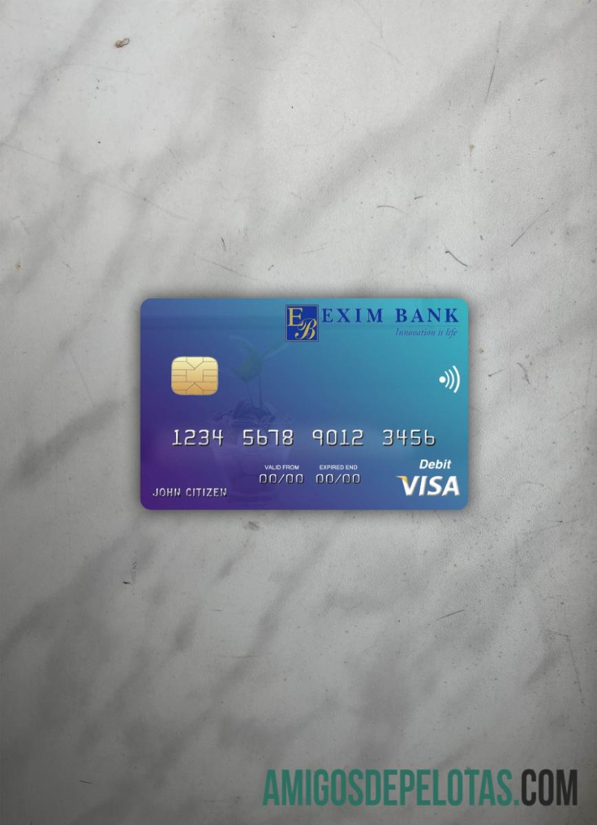 Djibouti Exim Bank Visa Cartão de Débito Photolook Frente amostra